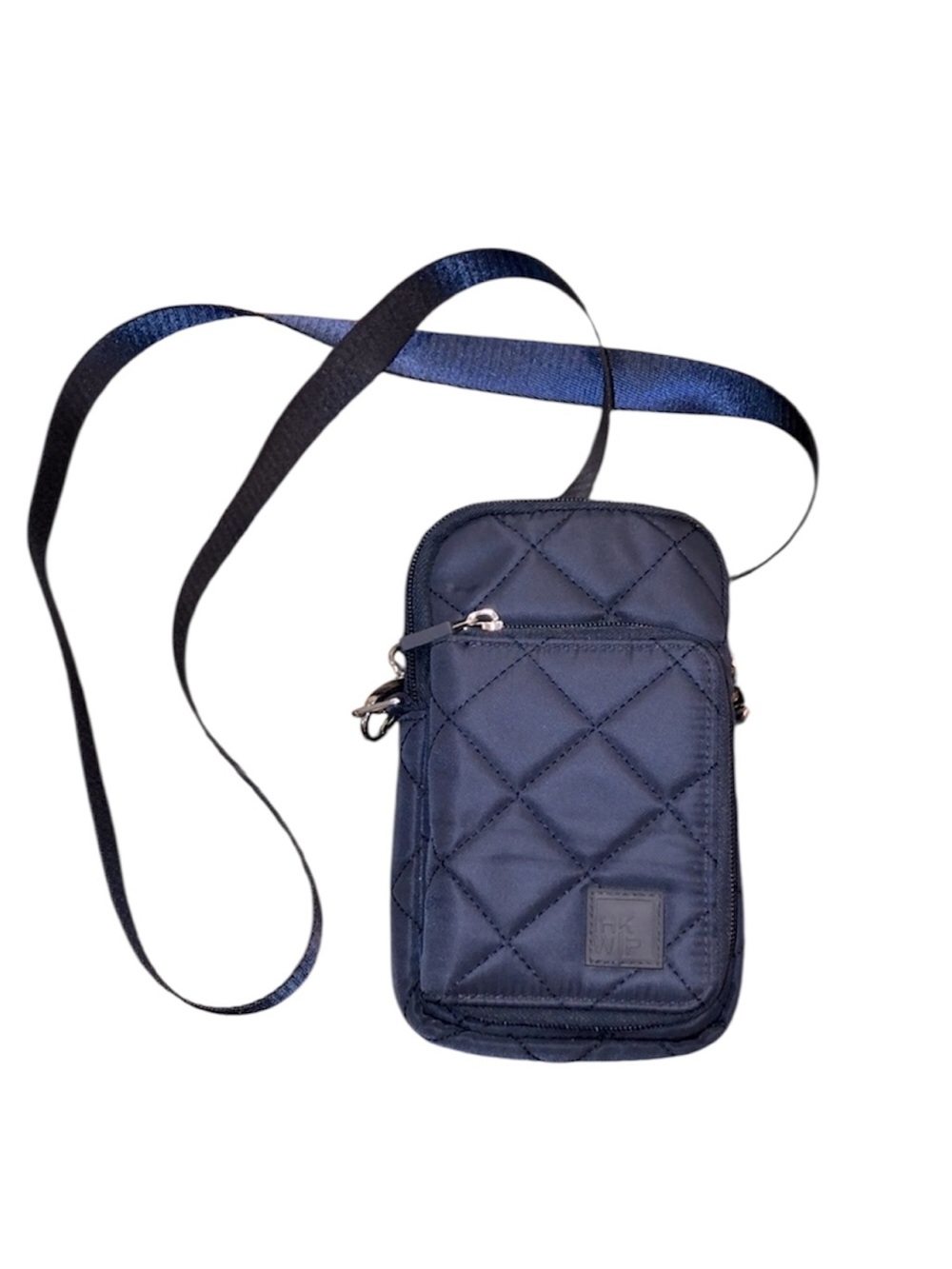 HKWP navy blue quilted crossbody wallet bag